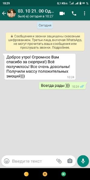 Отзыв оригинальное поздравление с днем рождения аниматором в костюме
