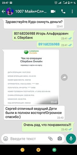 Отзыв Ведущий на день рождения 9 лет, квест, мафия