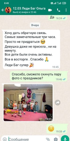 Отзыв на Аниматора Леди Баг на день рождения
