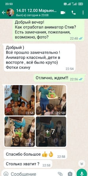 Отзыв на аниматора Майнкрафт Стив на день рождения