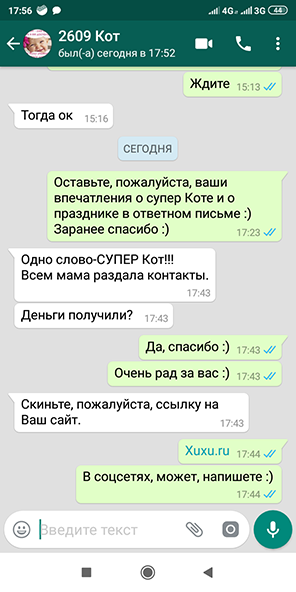 Отзыв об аниматоре Супер Кот на день рождения